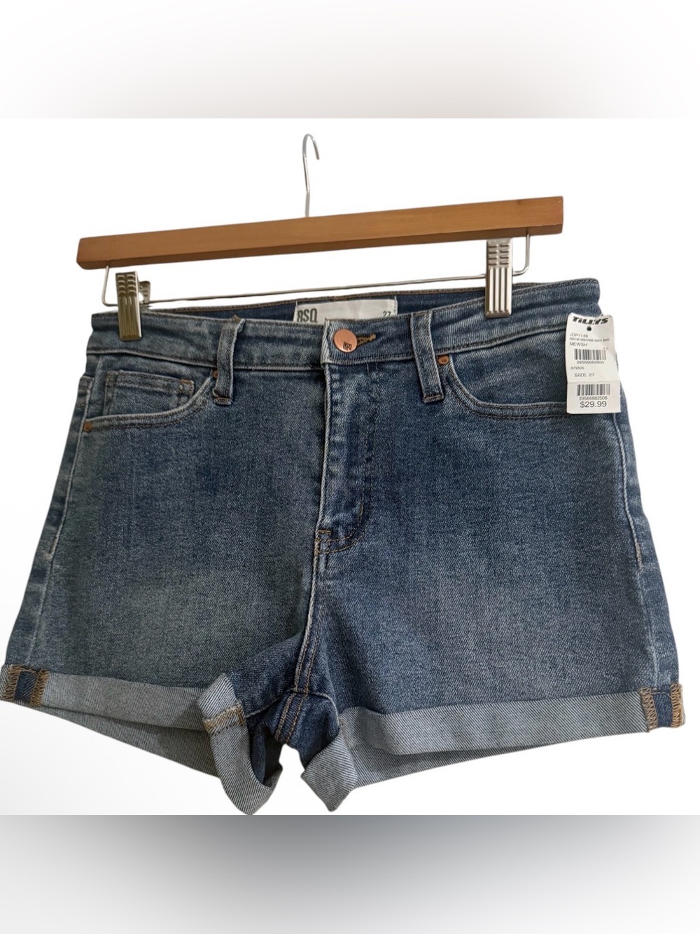 RSQ Jeans High Rise Cuff Jean Denim Shorts. Size 27.
